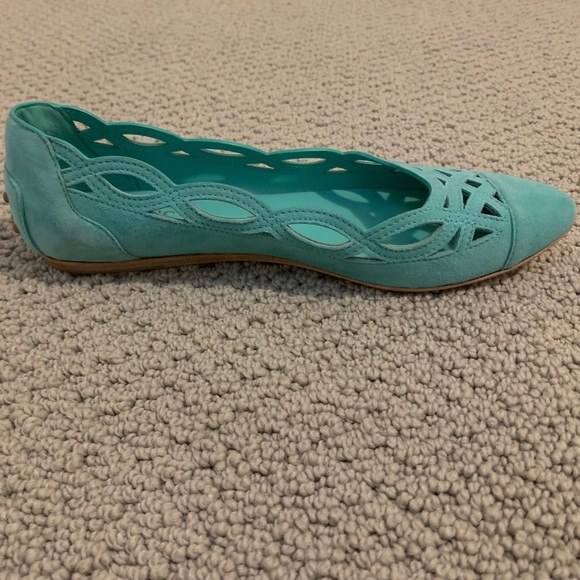 Tod's Suede Ballet flats Turquoise - Picture 13 of 17
